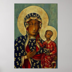 Affiche Notre-Dame Vierge Marie Vierge Noire Vierge de Cze