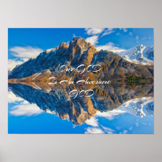 Affiche Notre Dieu est magnifique empreinte photo de monta