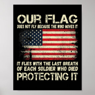 Affiche Notre Drapeau - Respiration De Chaque Drapeau Amér