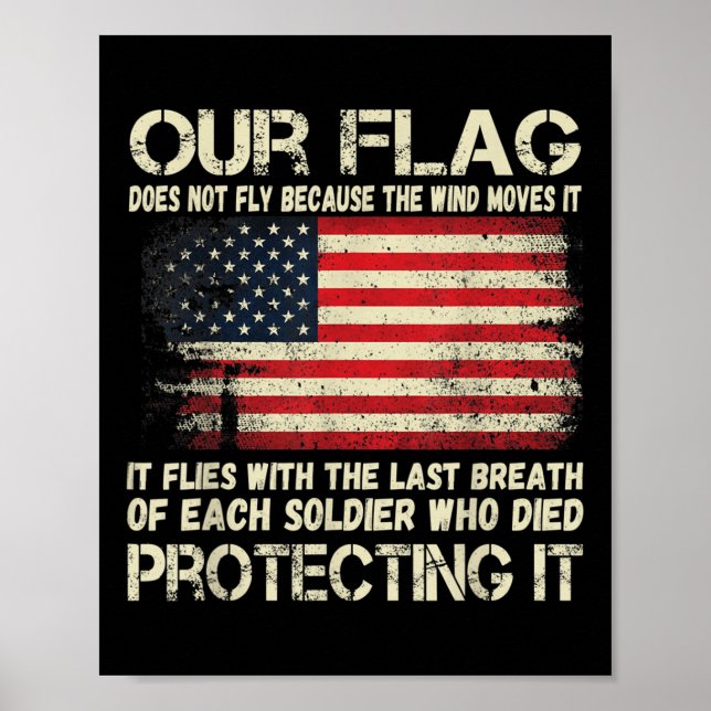 Affiche Notre Drapeau - Respiration De Chaque Drapeau Amér (Devant)