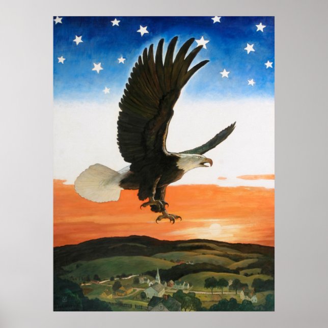 Affiche Notre Emblème par Newell Convers Wyeth (Devant)