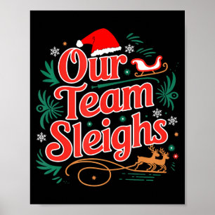 Affiche Notre équipe écrase les rennes de Noël au travail