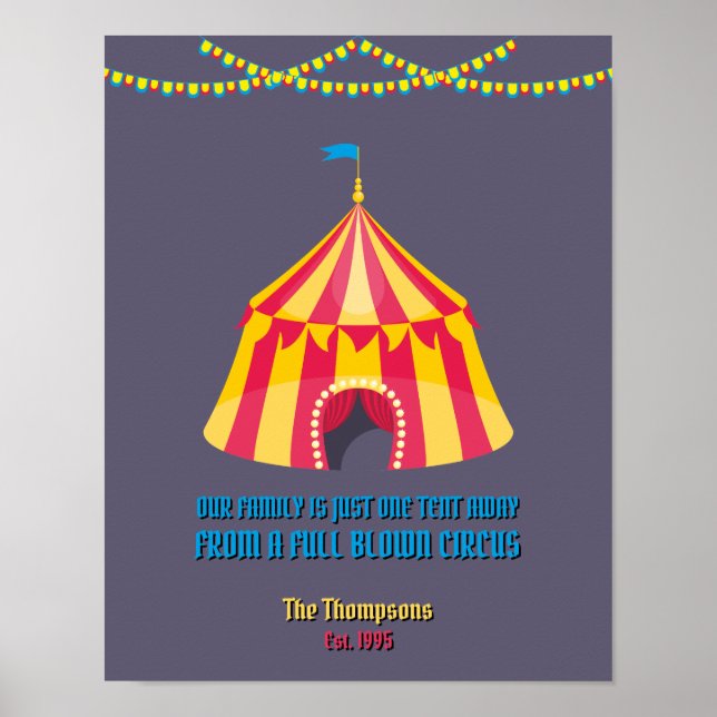 Affiche Notre famille n'est qu'à une tente (Devant)