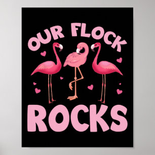 Affiche Notre Flock Rocks Flamant rose Familial Correspond