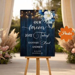 Affiche Notre Forever commence aujourd'hui Mariage en bois