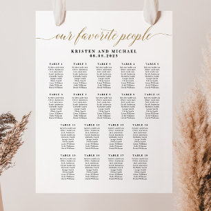 Affiche Notre graphique de table de 18 places Classy Our F