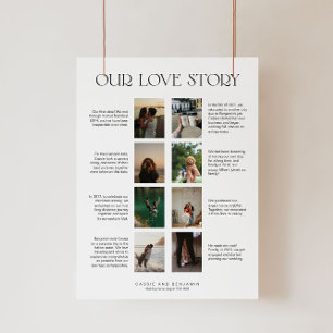 Affiche Notre histoire d'amour mariage signe modèle avec p