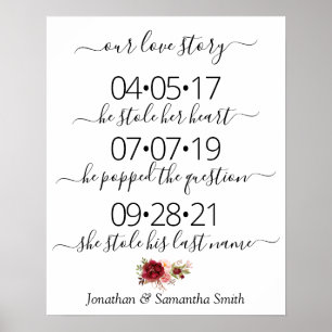 Affiche Notre histoire d'amour Meilleur jour oui jour mari