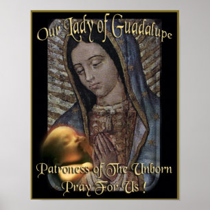 Affiche Notre Madame de la patronesse de Guadalupe du à