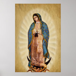 Affiche Notre Madame d'image de dévotion de Guadalupe