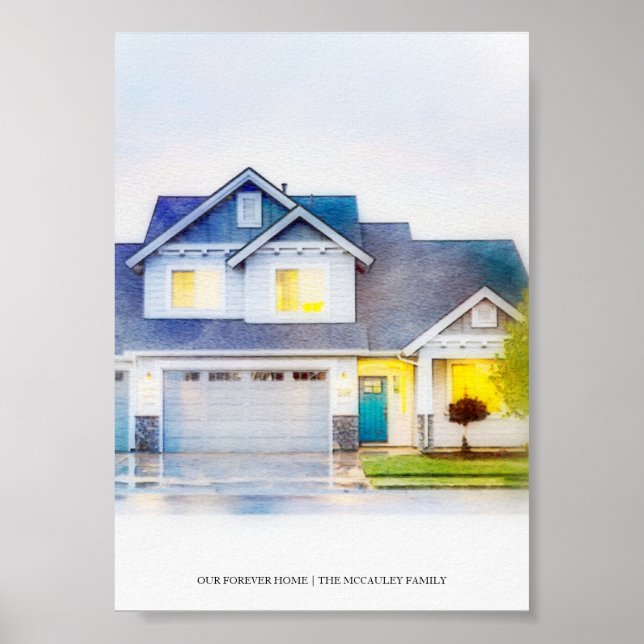Affiche Notre maison pour toujours Portrait de maison pers (Devant)