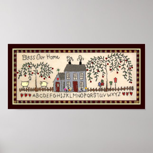 Affiche NOTRE MAISON~Primitive Rustic Home Décor Art (Devant)