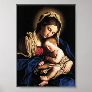Affiche Notre Mme et le garçon Jesus