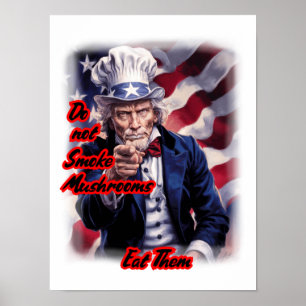 Affiche Notre oncle Sam blanc rouge bleu donne des conseil