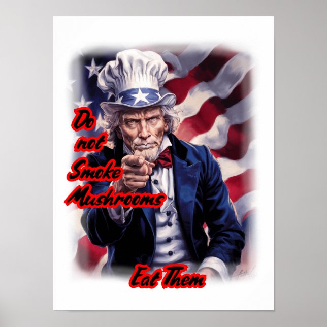 Affiche Notre oncle Sam blanc rouge bleu donne des conseil (Devant)