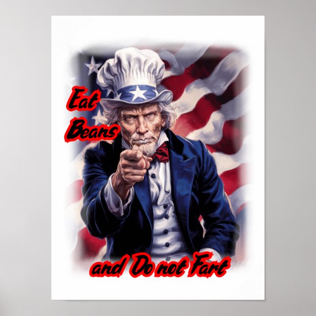 Affiche Notre oncle Sam patriotique donne de bons conseils (Devant)