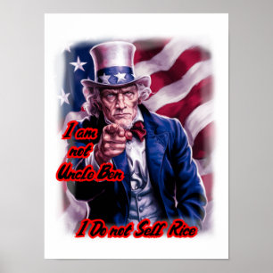 Affiche Notre oncle Sam patriotique sur un