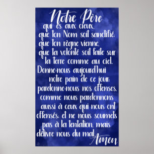 Affiche Notre Père (prière du Seigneur en français)