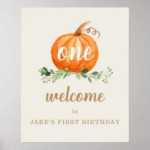 Affiche Notre Petit Citrouille FirsAnniversaire Favoriser