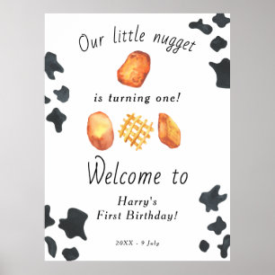 Affiche Notre Petit Nugget Est En Train De Devenir Un Anni