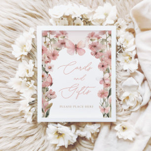 Affiche Notre Petit Papillon Rose Girls Cartes et Cadeaux