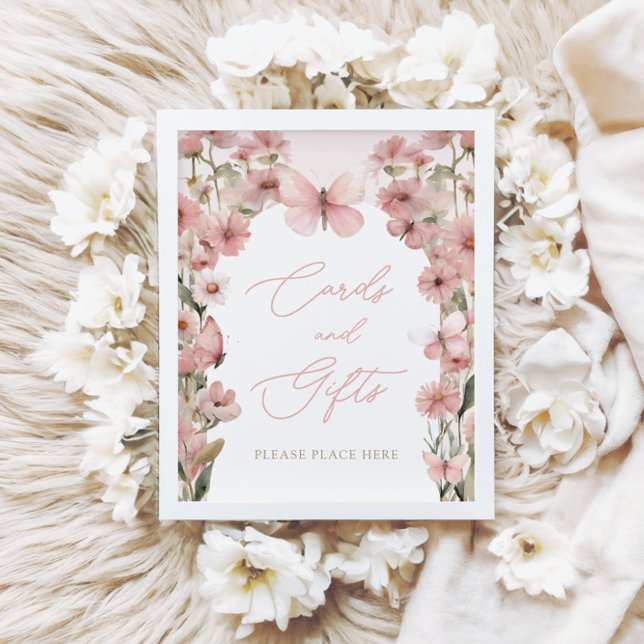 Affiche Notre Petit Papillon Rose Girls Cartes et Cadeaux (Créateur téléchargé)