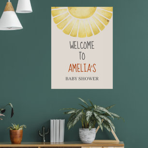 Affiche Notre Petit Rayon de Soleil Baby Shower