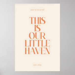 Affiche Notre petite typographie Haven Print, Orange Serif