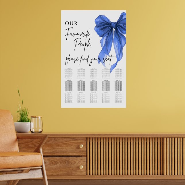 Affiche Notre plan de table de mariage préféré pour les pe (Salon 2)