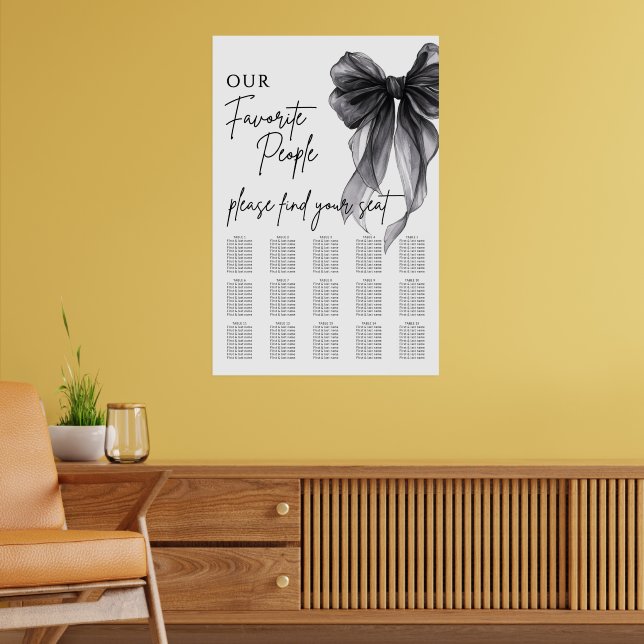 Affiche Notre plan de table de mariage préféré pour les pe (Salon 2)