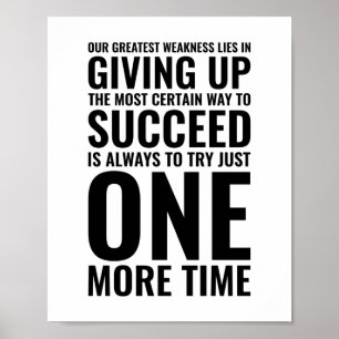 Affiche Notre plus grande faiblesse   Devis motivationnel