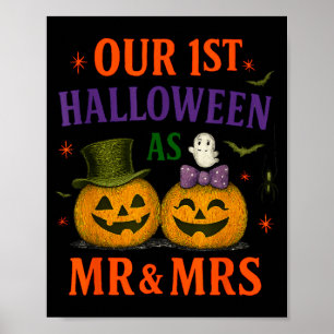Affiche Notre Premier Halloween En Tant Que Monsieur Et Ma