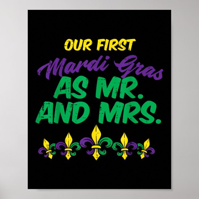 Affiche Notre Premier M. Mardi Gras New Orleans M'A Engagé (Devant)