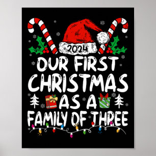 Affiche Notre Premier Noël En Famille De Trois 2024 Nouvea
