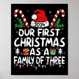 Affiche Notre Premier Noël En Famille De Trois 2024 Nouvea