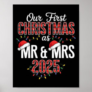 Affiche Notre Premier Noël En Tant Que Monsieur Et Madame 