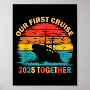 Affiche Notre première croisière 2025 ensemble tenue de co