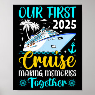 Affiche Notre première croisière 2025 ensemble voyage en f