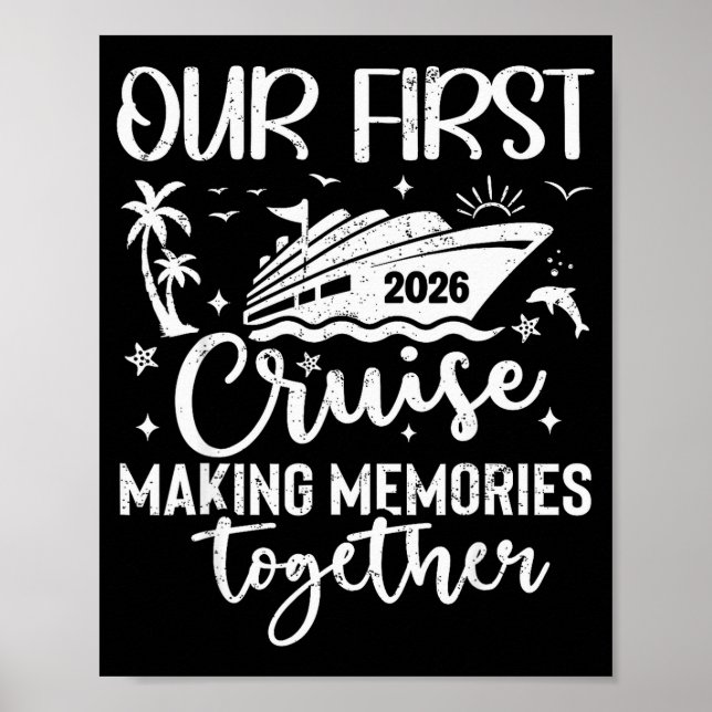 Affiche Notre première croisière 2026 ensemble voyage en f (Devant)