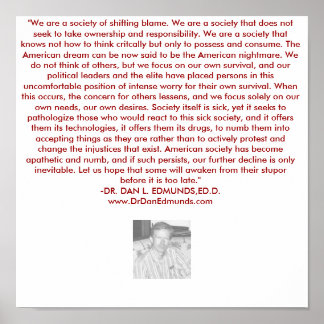 AFFICHE NOTRE SOCIÉTÉ EN DÉTRESSE