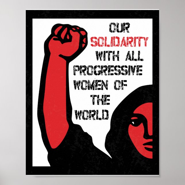 Affiche Notre Solidarité Avec Toutes Les Femmes Progressis (Devant)