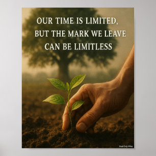Affiche Notre temps et la marque que nous quittons