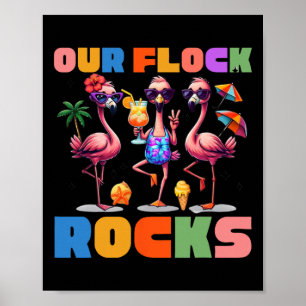 Affiche Notre troupe rock Flamingo Vacances d'été Famille 