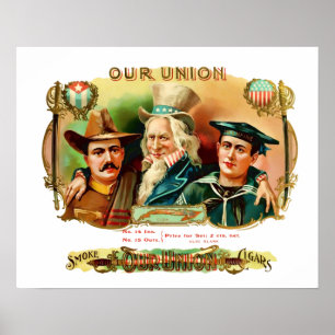 Affiche Notre Union Cigar Vintage Box Étiquette