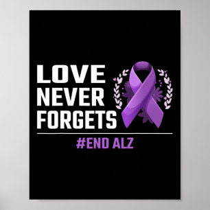 Affiche N'oublie jamais Alzheimer Ruban Violet Heimer Sens