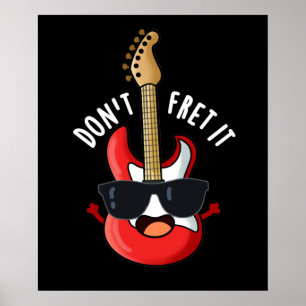 Affiche N'oublie pas ça amusant jeu de guitare Pun Dark BG