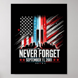 Affiche N'oubliez jamais le 11 septembre 2001 Memorial Day
