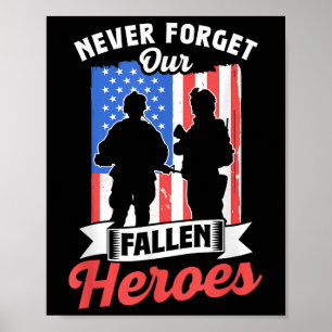 Affiche N'oubliez jamais notre Fallen Heroes Memorial Day