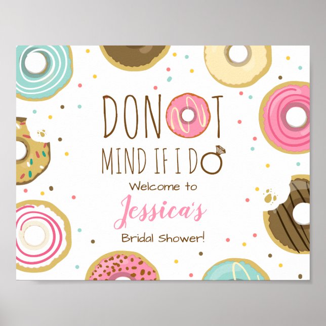 Affiche N'oubliez pas de prendre un donut Bienvenue Signe  (Devant)