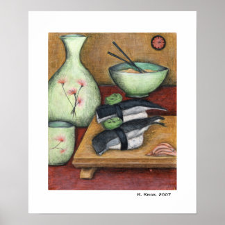 Affiche Nouilles et poissons